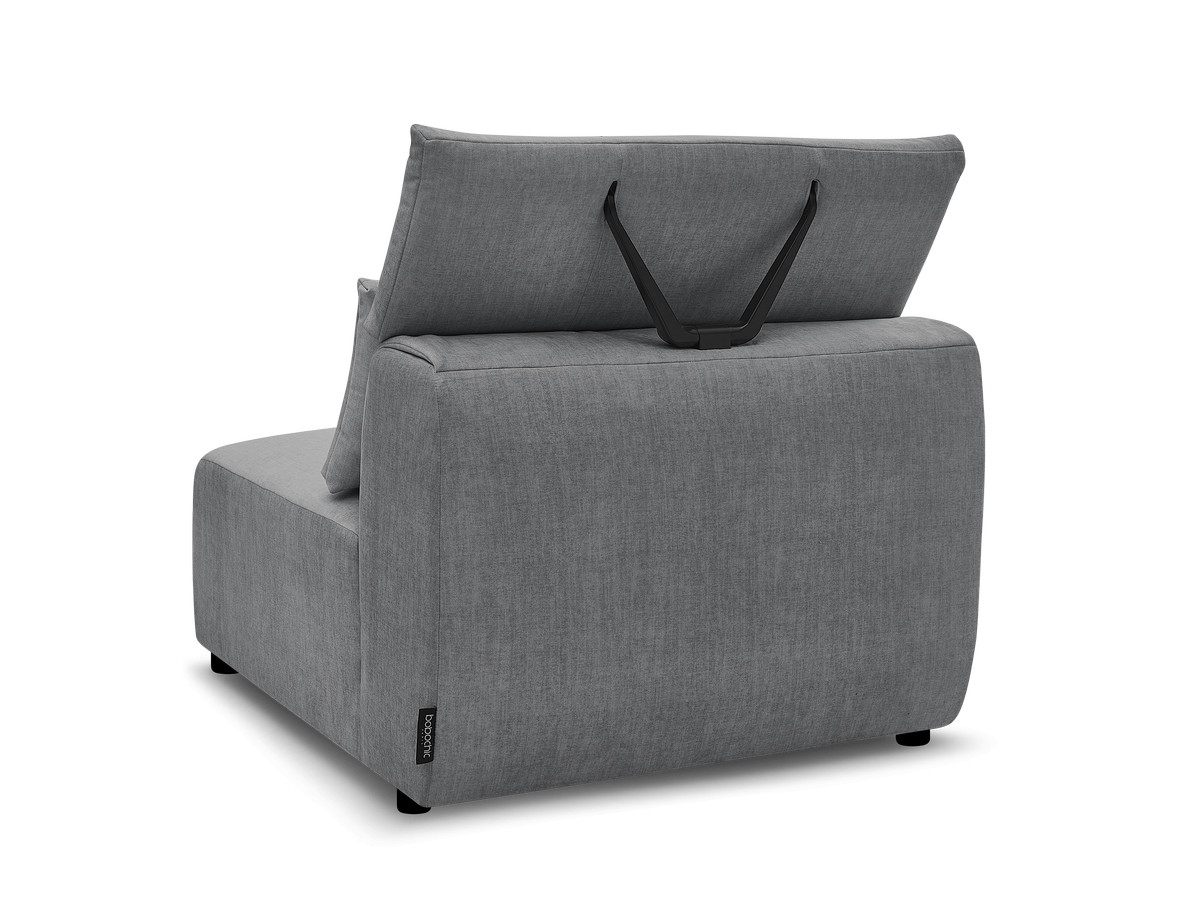 JANA 1-zits chaise longue met hoofdsteun voor modulaire bank, fluwelen stof