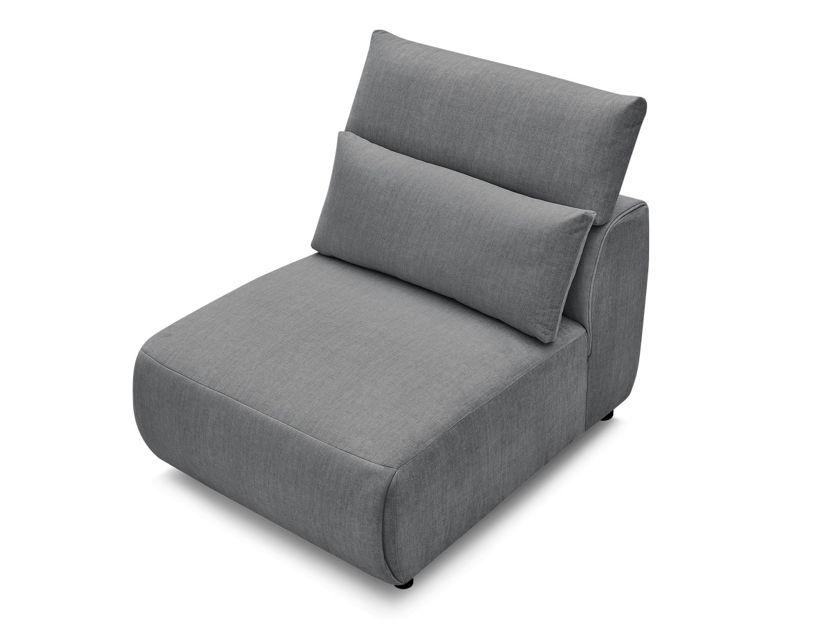 JANA 1-zits chaise longue met hoofdsteun voor modulaire bank, fluwelen stof
