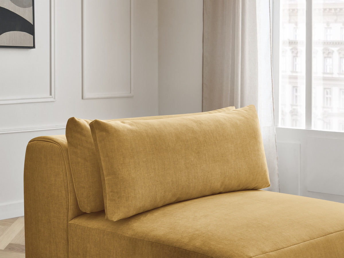 JANA 1-zits chaise longue met hoofdsteun voor modulaire bank, fluwelen stof