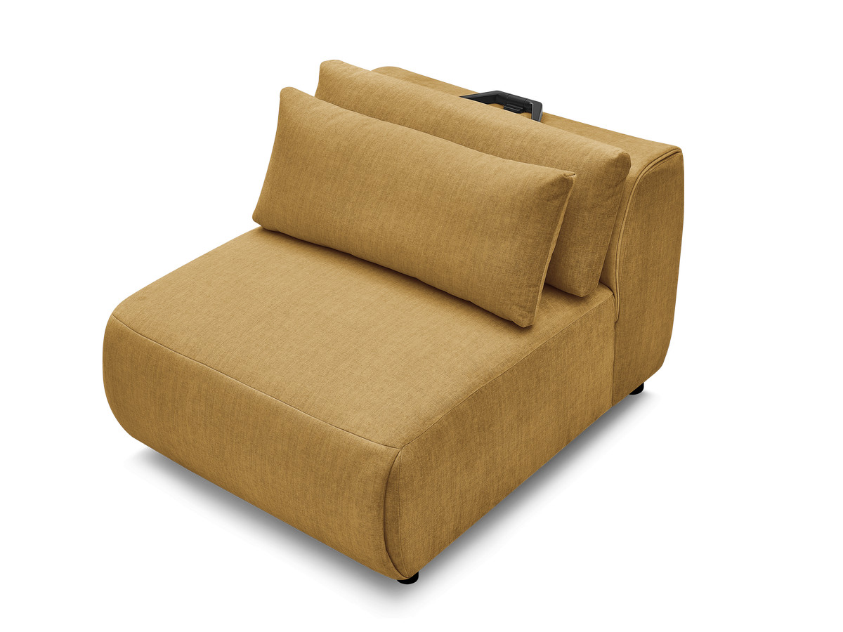 JANA 1-zits chaise longue met hoofdsteun voor modulaire bank, fluwelen stof