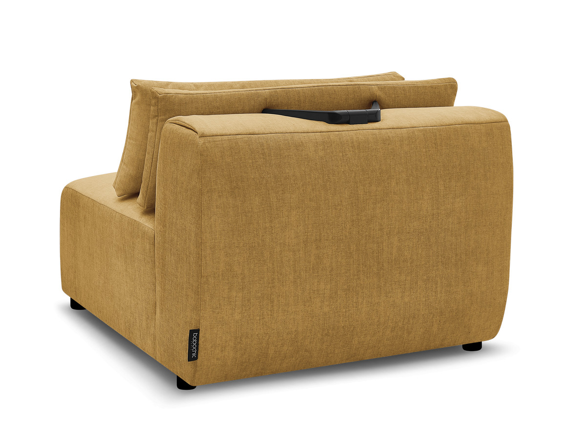 JANA 1-zits chaise longue met hoofdsteun voor modulaire bank, fluwelen stof