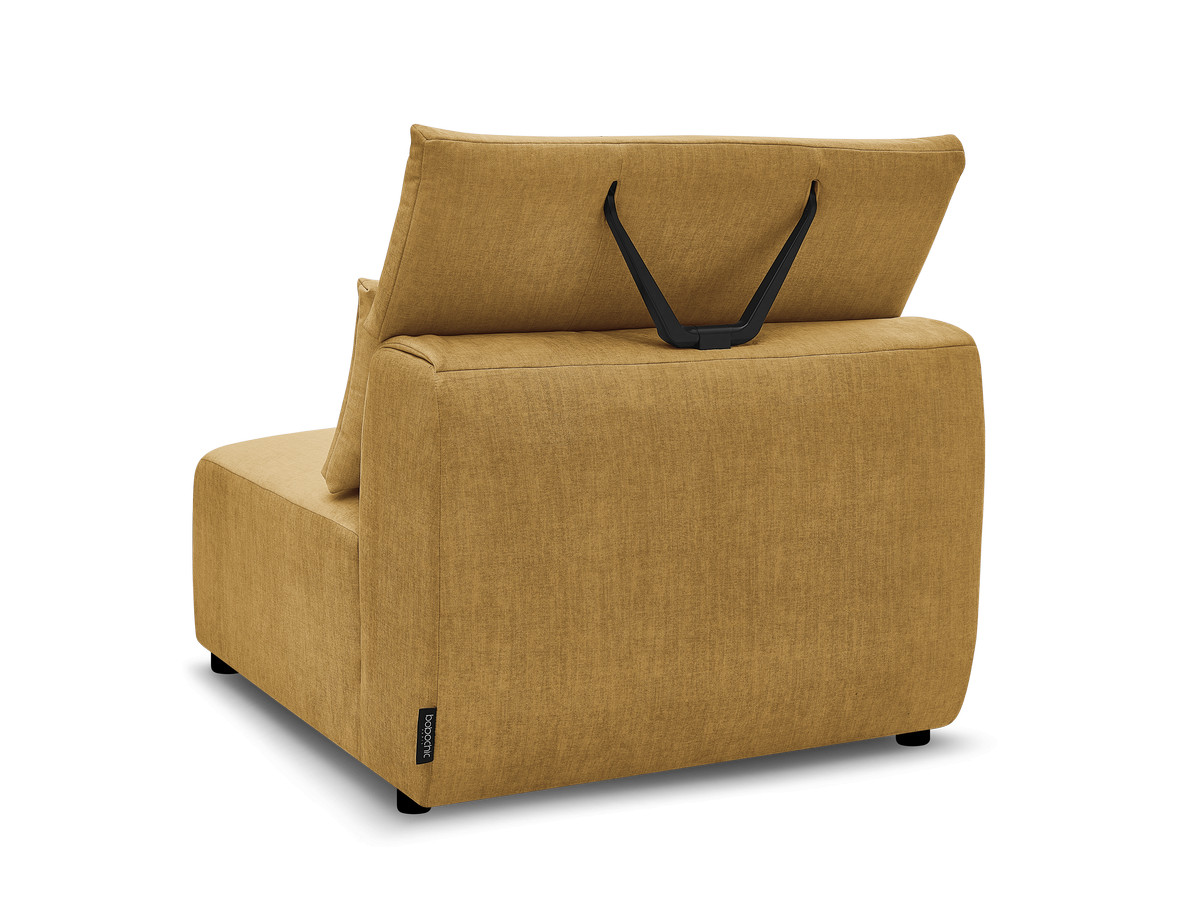 JANA 1-zits chaise longue met hoofdsteun voor modulaire bank, fluwelen stof