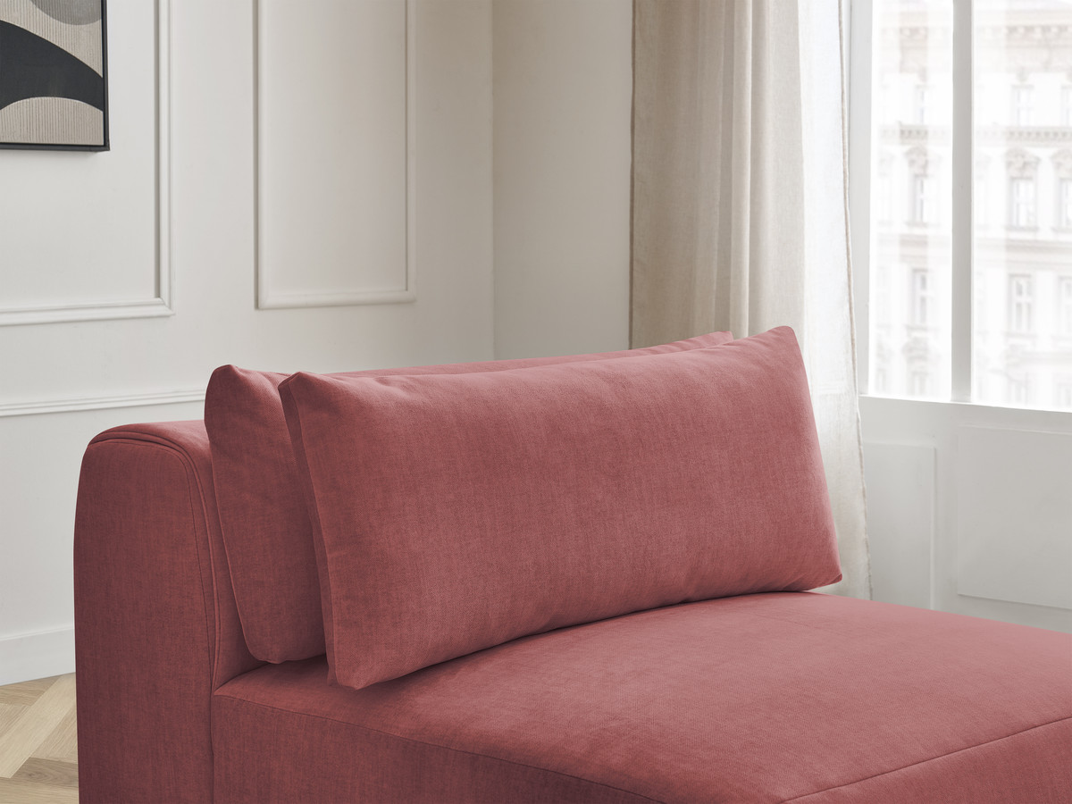 JANA 1-zits chaise longue met hoofdsteun voor modulaire bank, fluwelen stof