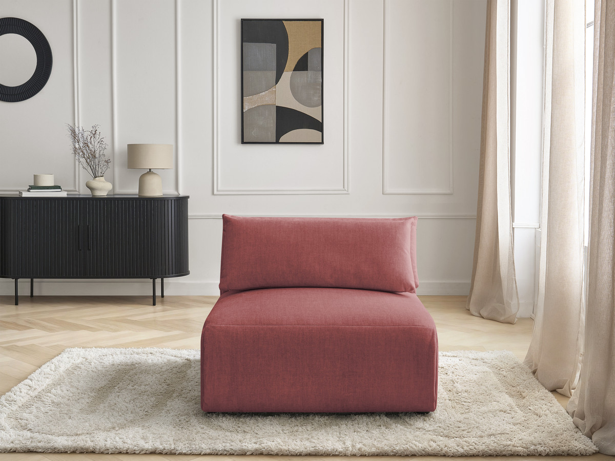 JANA 1-zits chaise longue met hoofdsteun voor modulaire bank, fluwelen stof