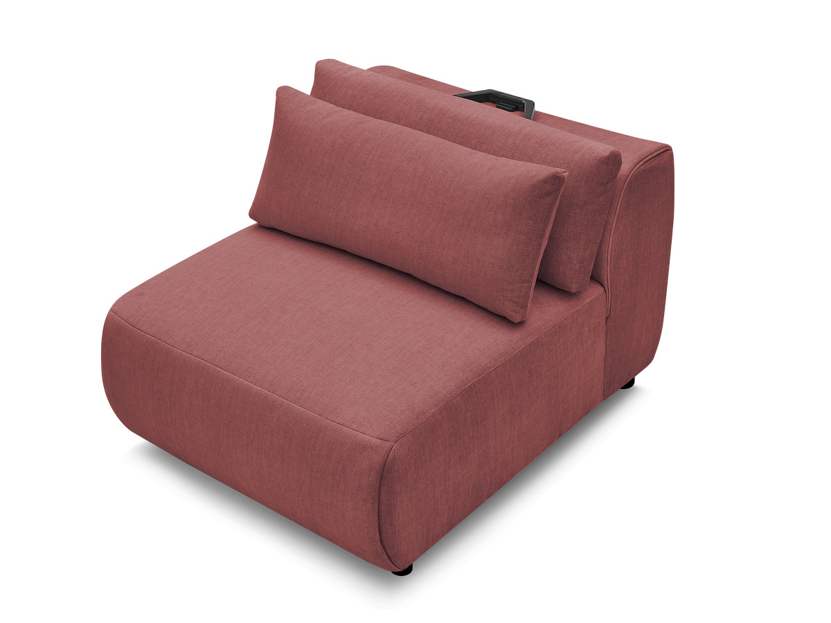 JANA 1-zits chaise longue met hoofdsteun voor modulaire bank, fluwelen stof