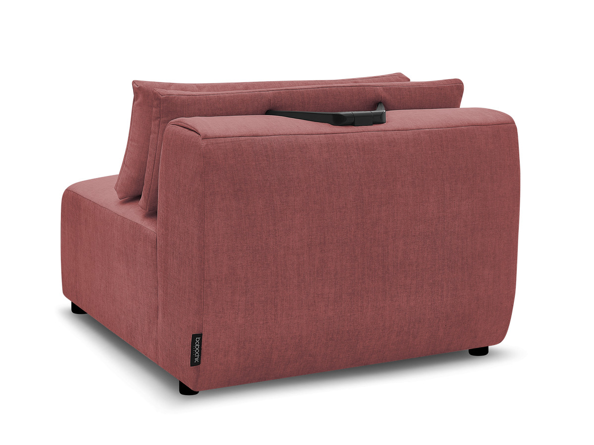 JANA 1-zits chaise longue met hoofdsteun voor modulaire bank, fluwelen stof
