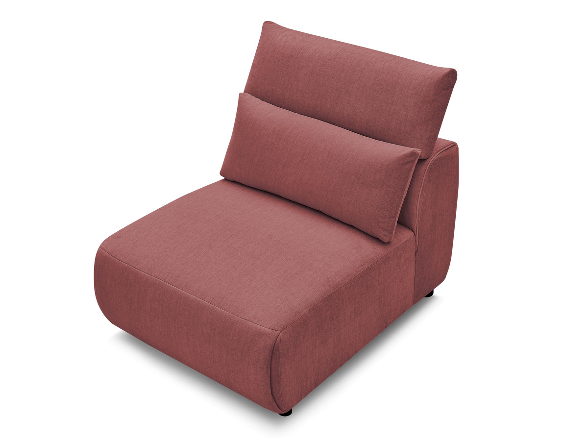 JANA 1-zits chaise longue met hoofdsteun voor modulaire bank, fluwelen stof