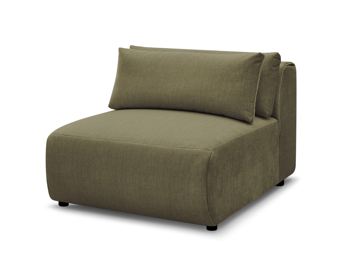 JANA 1-zits chaise longue met hoofdsteun voor modulaire bank, fluwelen stof