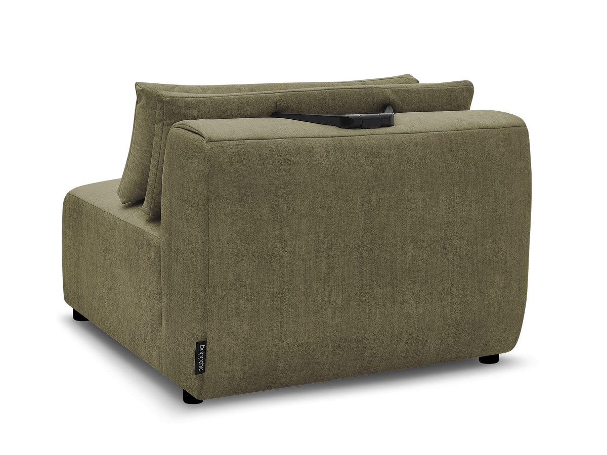JANA 1-zits chaise longue met hoofdsteun voor modulaire bank, fluwelen stof