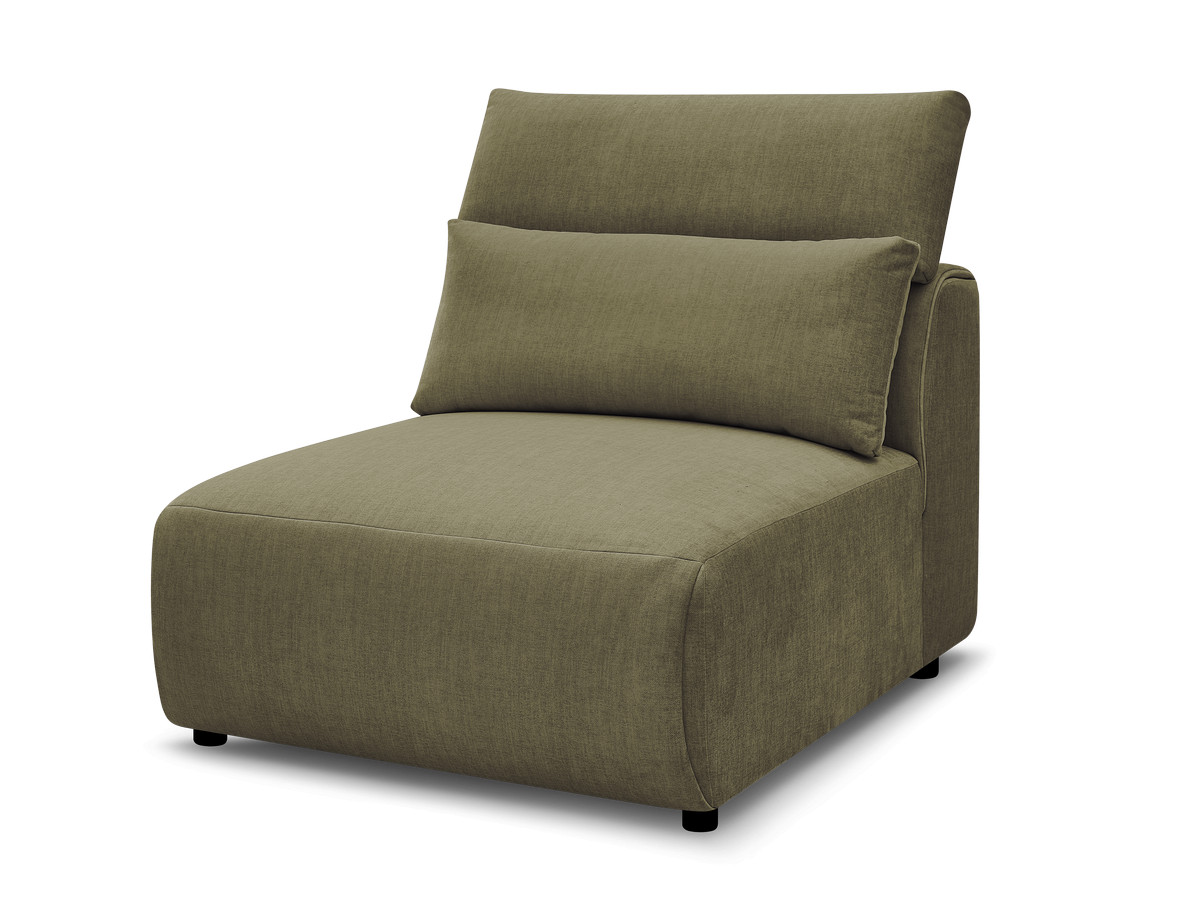 JANA 1-zits chaise longue met hoofdsteun voor modulaire bank, fluwelen stof