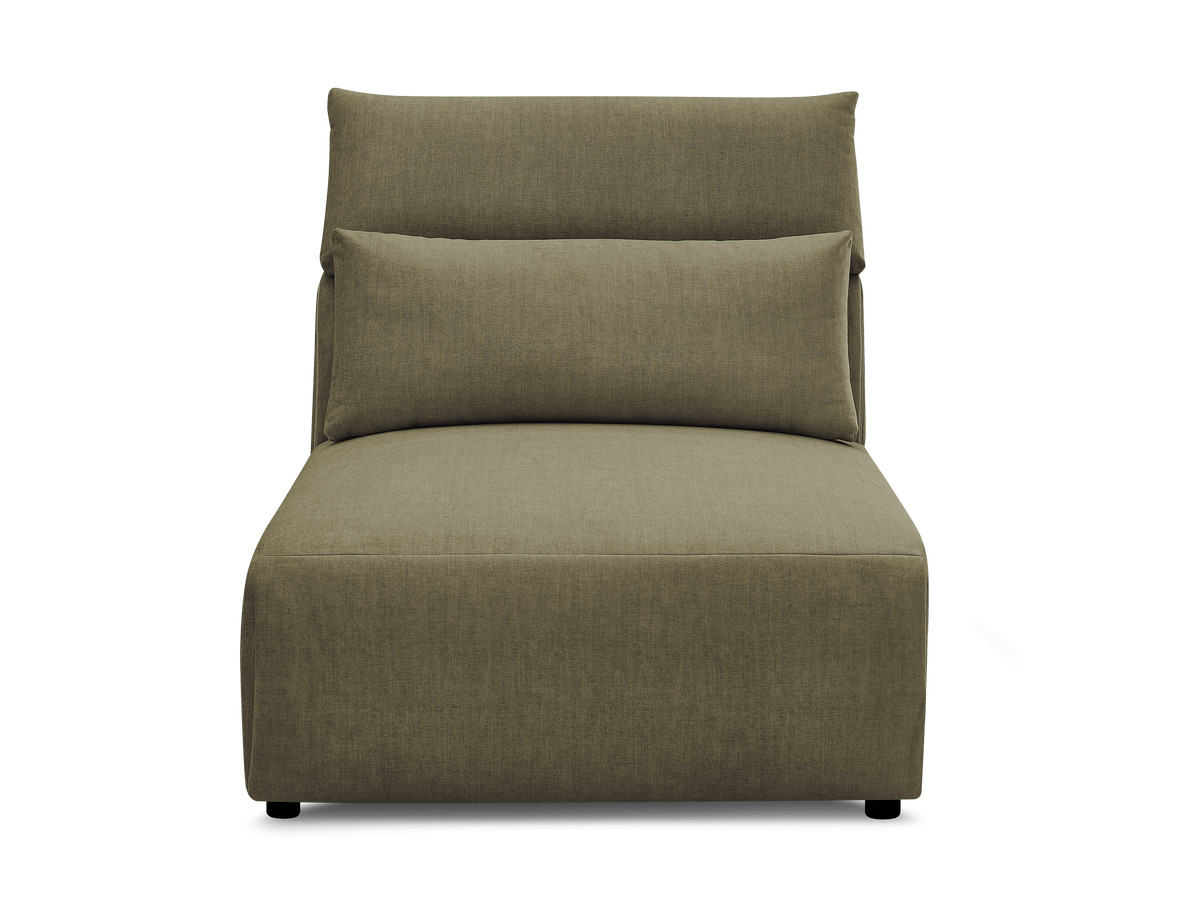 JANA 1-zits chaise longue met hoofdsteun voor modulaire bank, fluwelen stof