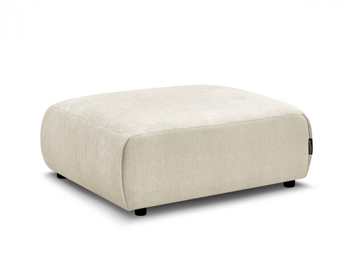 Pouf grand avec têtière JANA tissu velours