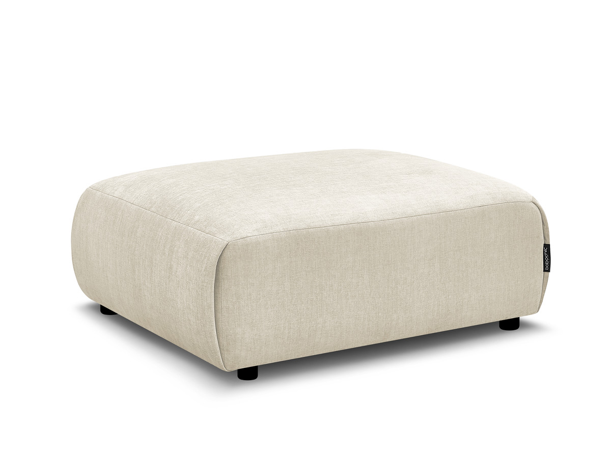 jana grote poef in fluwelen stof gekleurd beige