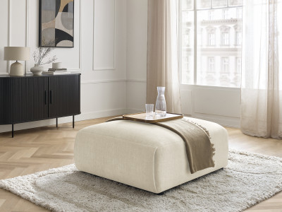 Pouf grand JANA tissu velours