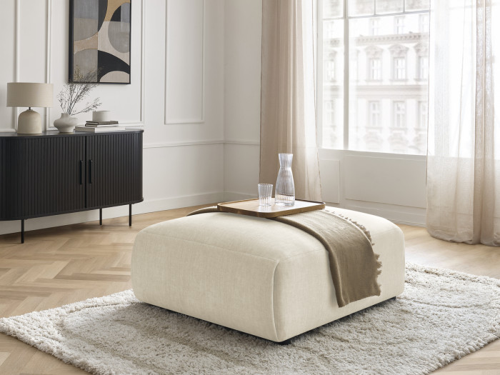 Pouf grand JANA tissu velours