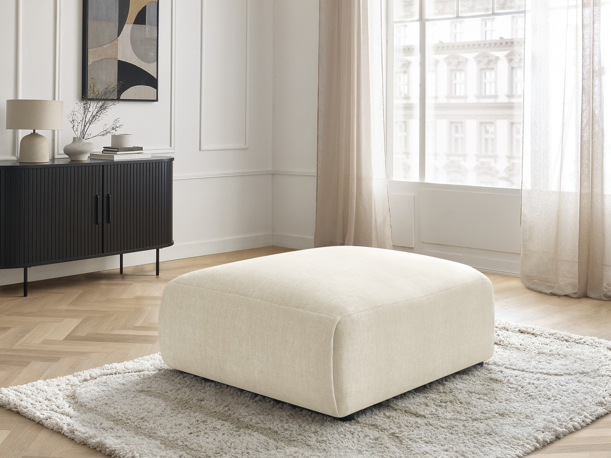 Pouf grand JANA velours beige — vue 5
