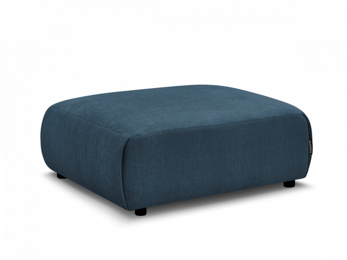 Pouf grand avec têtière JANA tissu velours