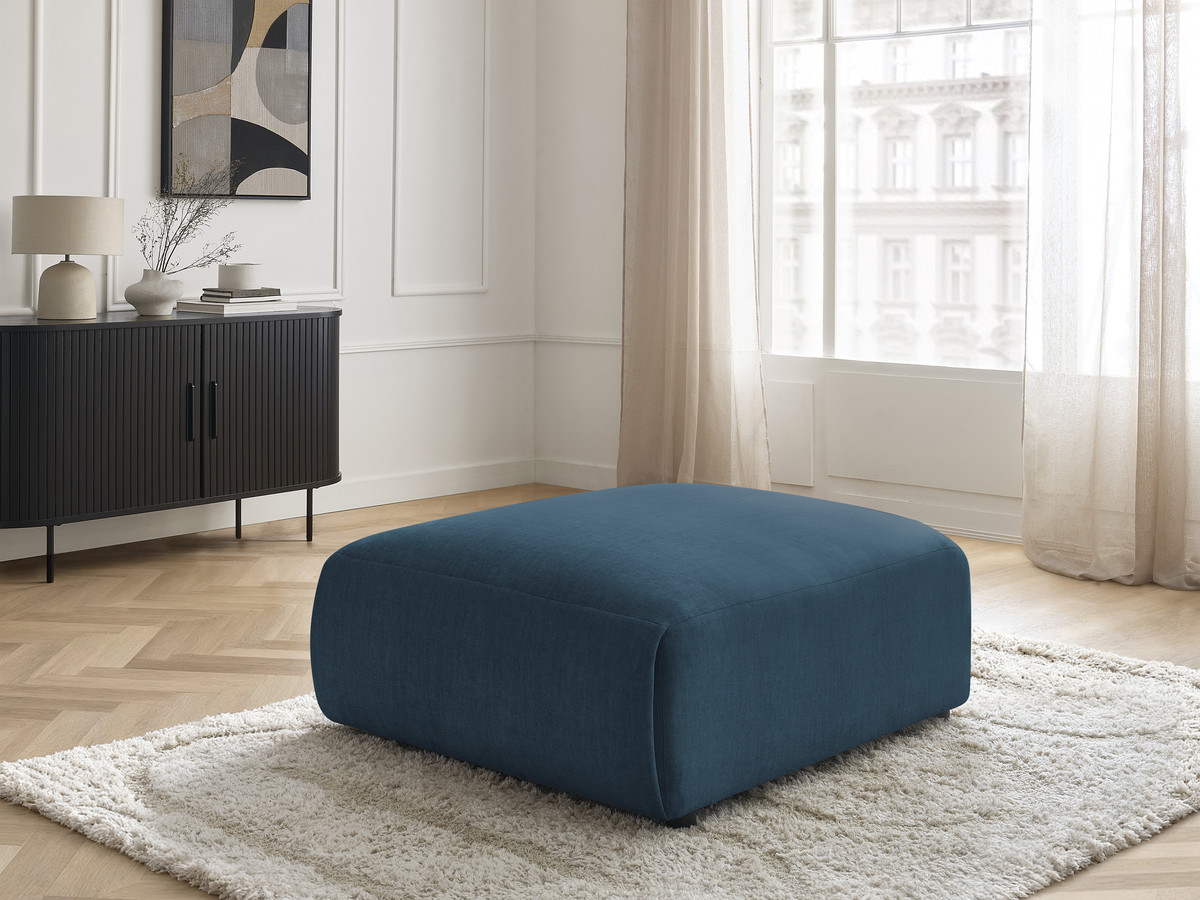 Pouf grand JANA velours bleu — vue 5