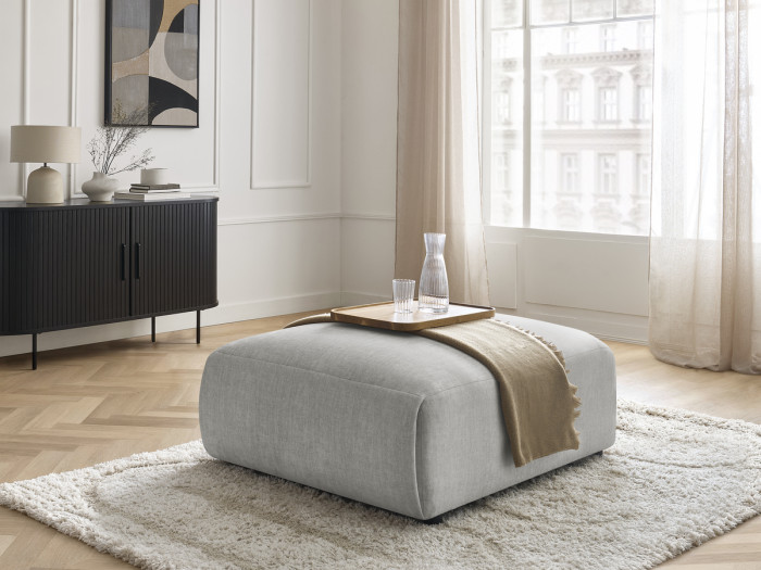 Pouf grand JANA tissu velours