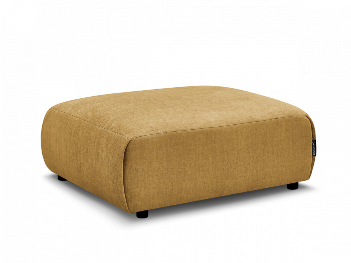 Pouf grand avec têtière JANA tissu velours