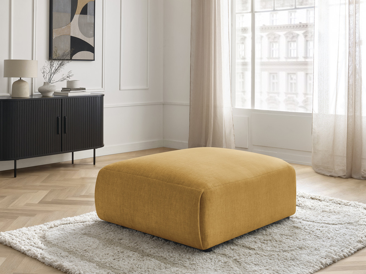 Pouf grand JANA velours jaune — vue 5