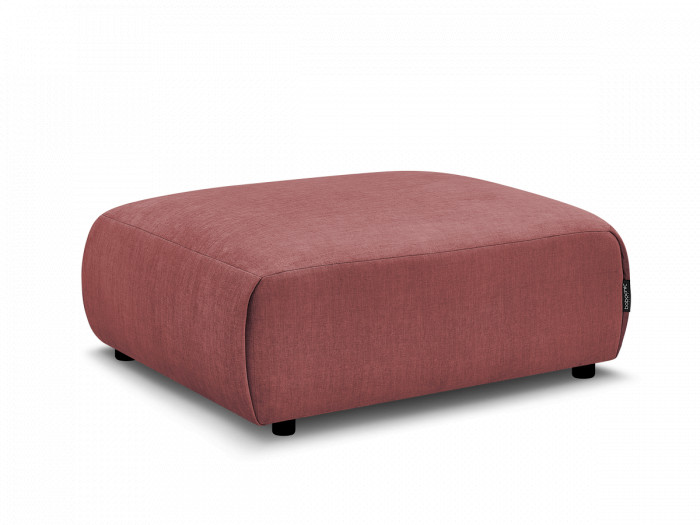 Pouf grand avec têtière JANA tissu velours