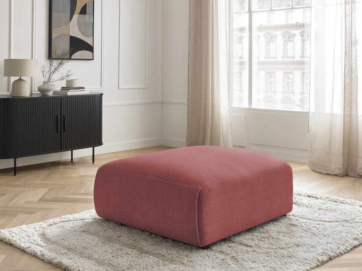 Pouf grand JANA velours orange — vue 5