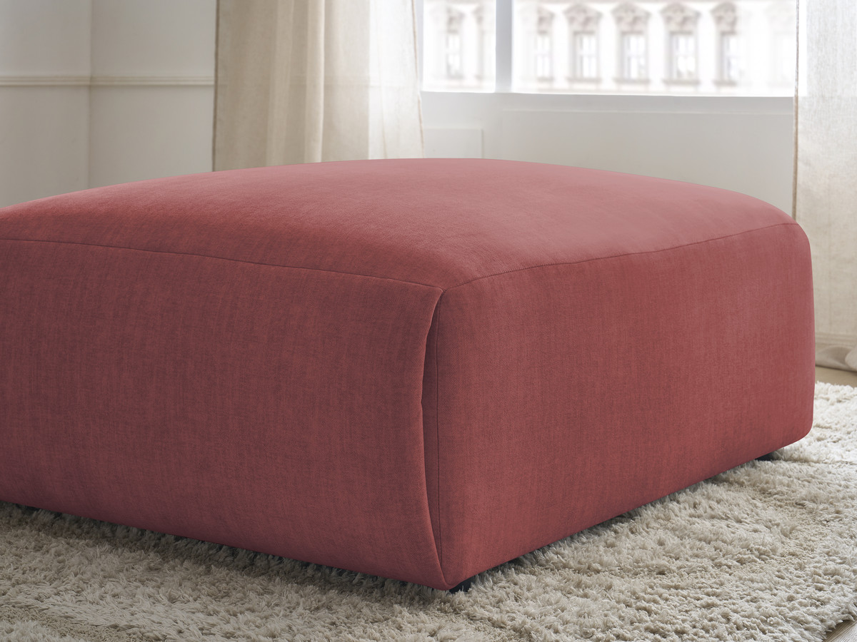 JANA grote poef in fluwelen stof