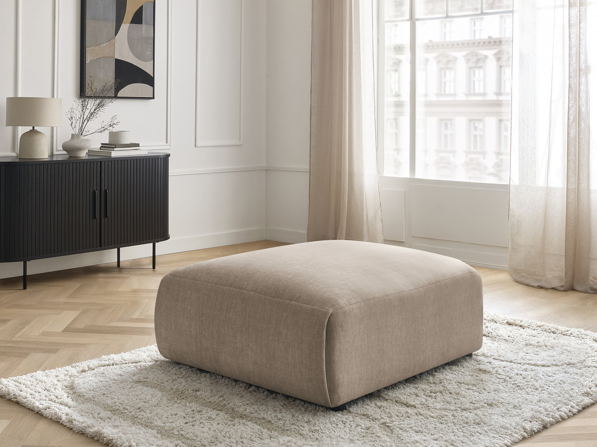 Pouf grand JANA velours taupe — vue 5