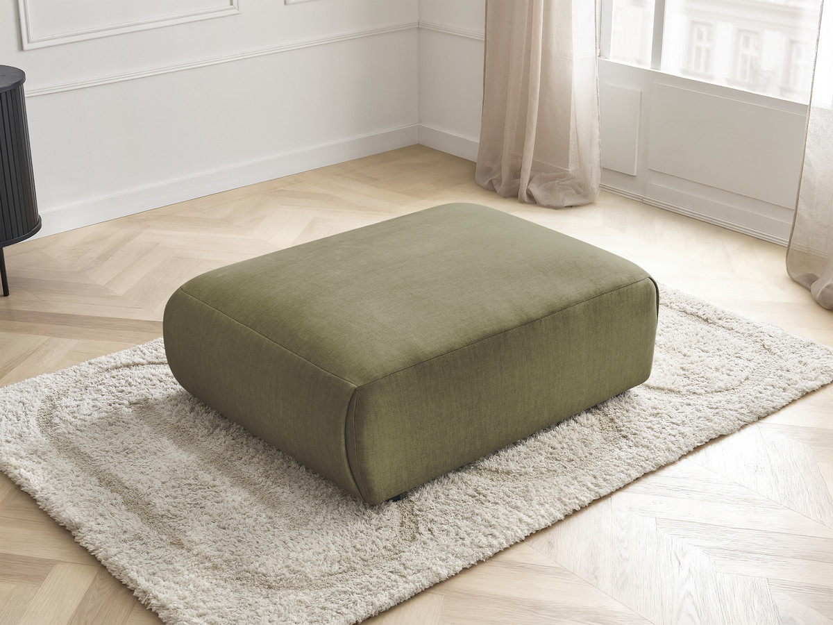 Pouf grand JANA velours vert — vue 6