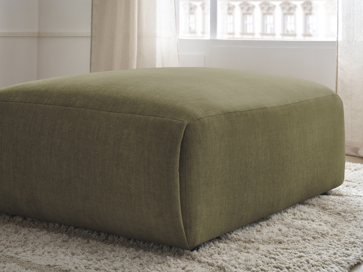 JANA grote poef in fluwelen stof