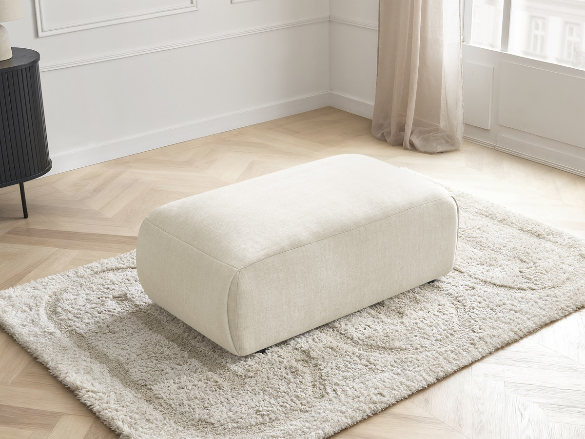 Pouf petit JANA velours beige — vue 6