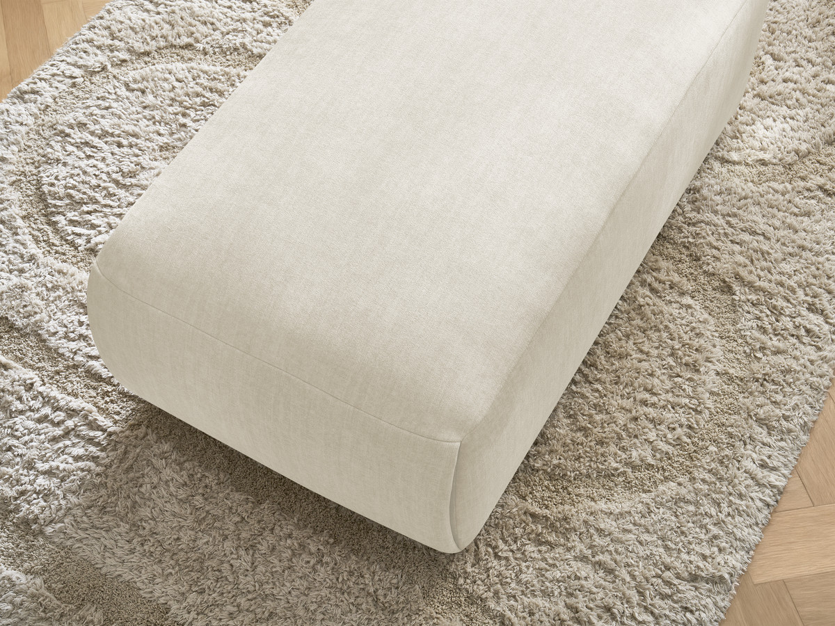 JANA kleine poef in fluwelen stof