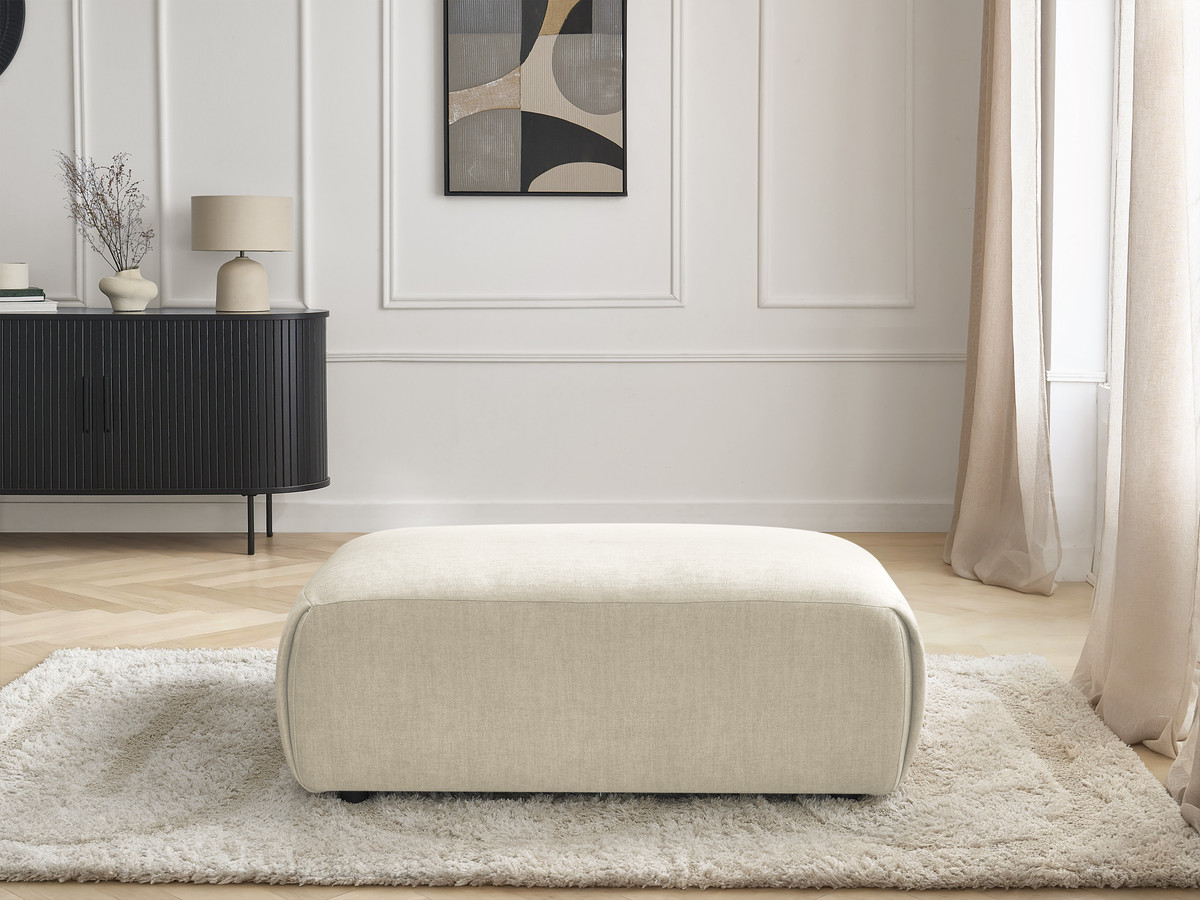 JANA kleine poef in fluwelen stof