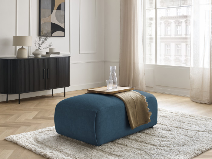 Pouf petit JANA tissu velours