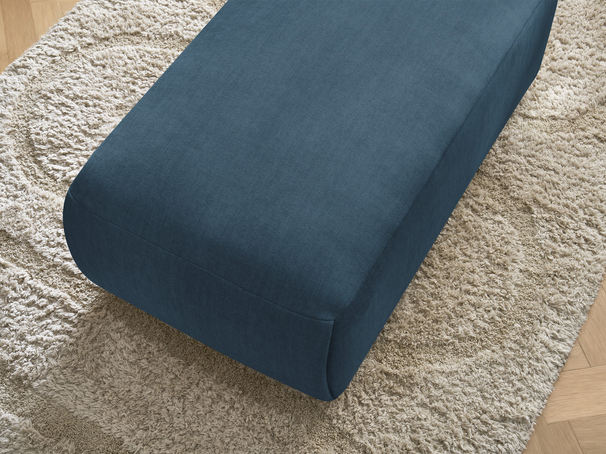 JANA kleine poef in fluwelen stof