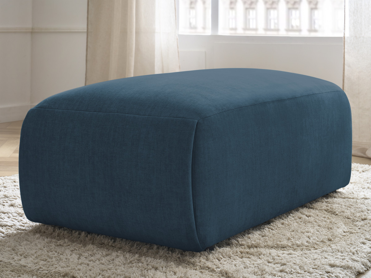 JANA kleine poef in fluwelen stof