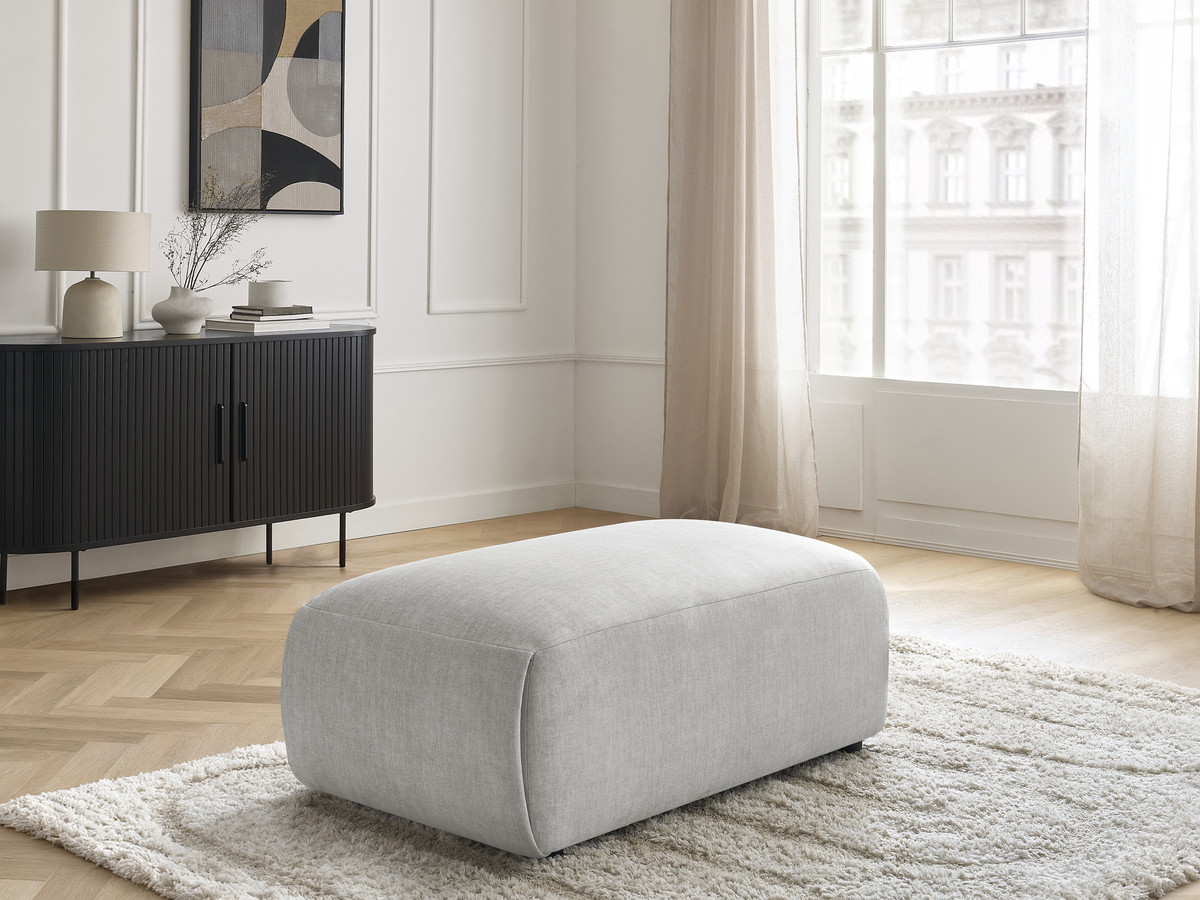 Pouf petit JANA velours gris clair — vue 5