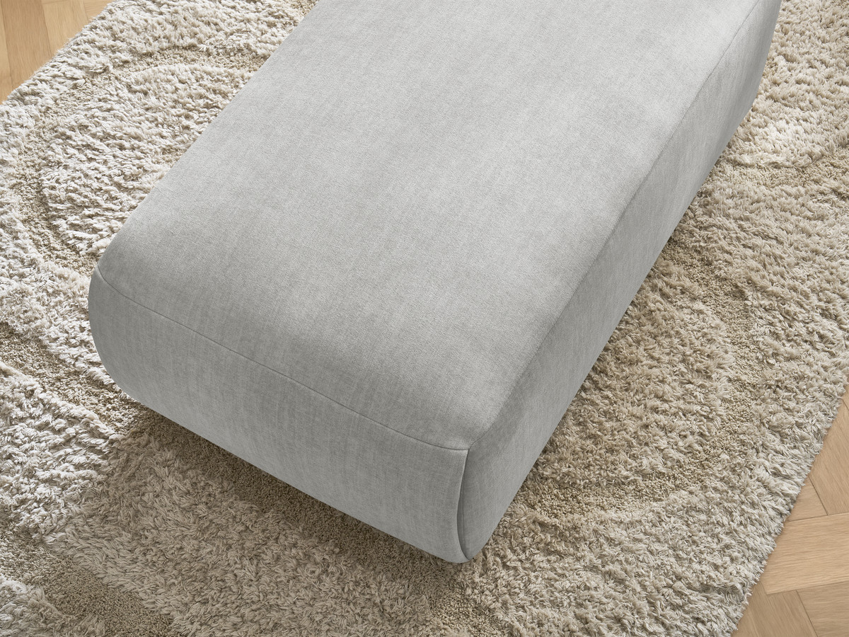 JANA kleine poef in fluwelen stof