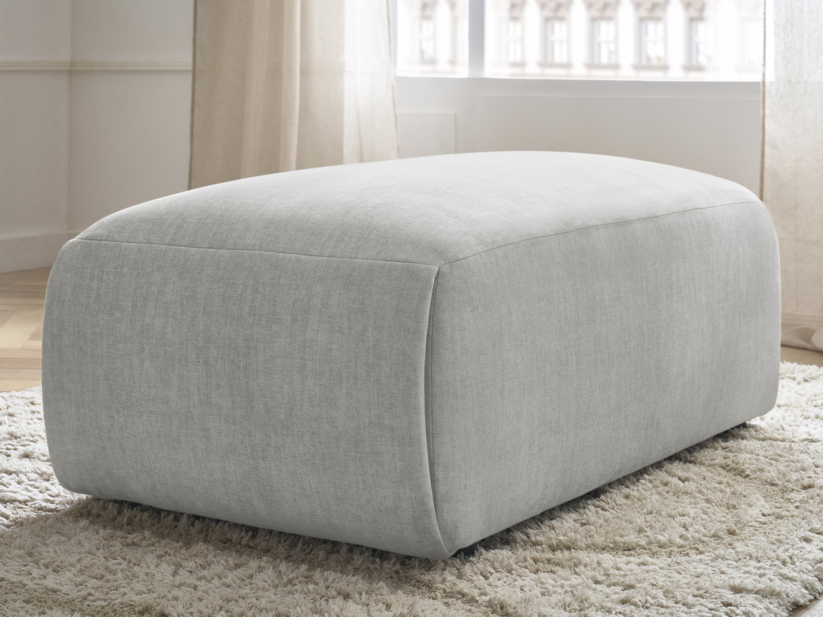 JANA kleine poef in fluwelen stof