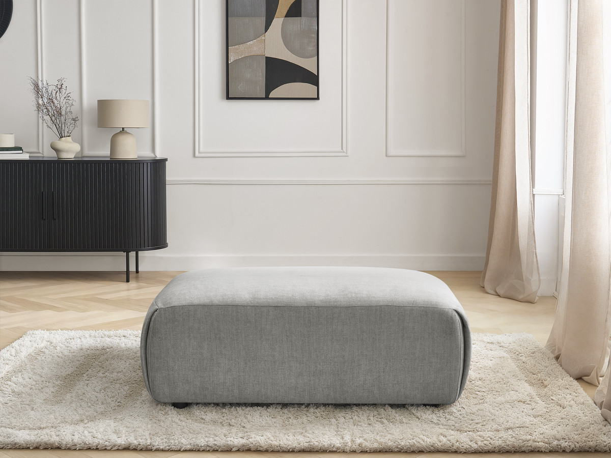 JANA kleine poef in fluwelen stof