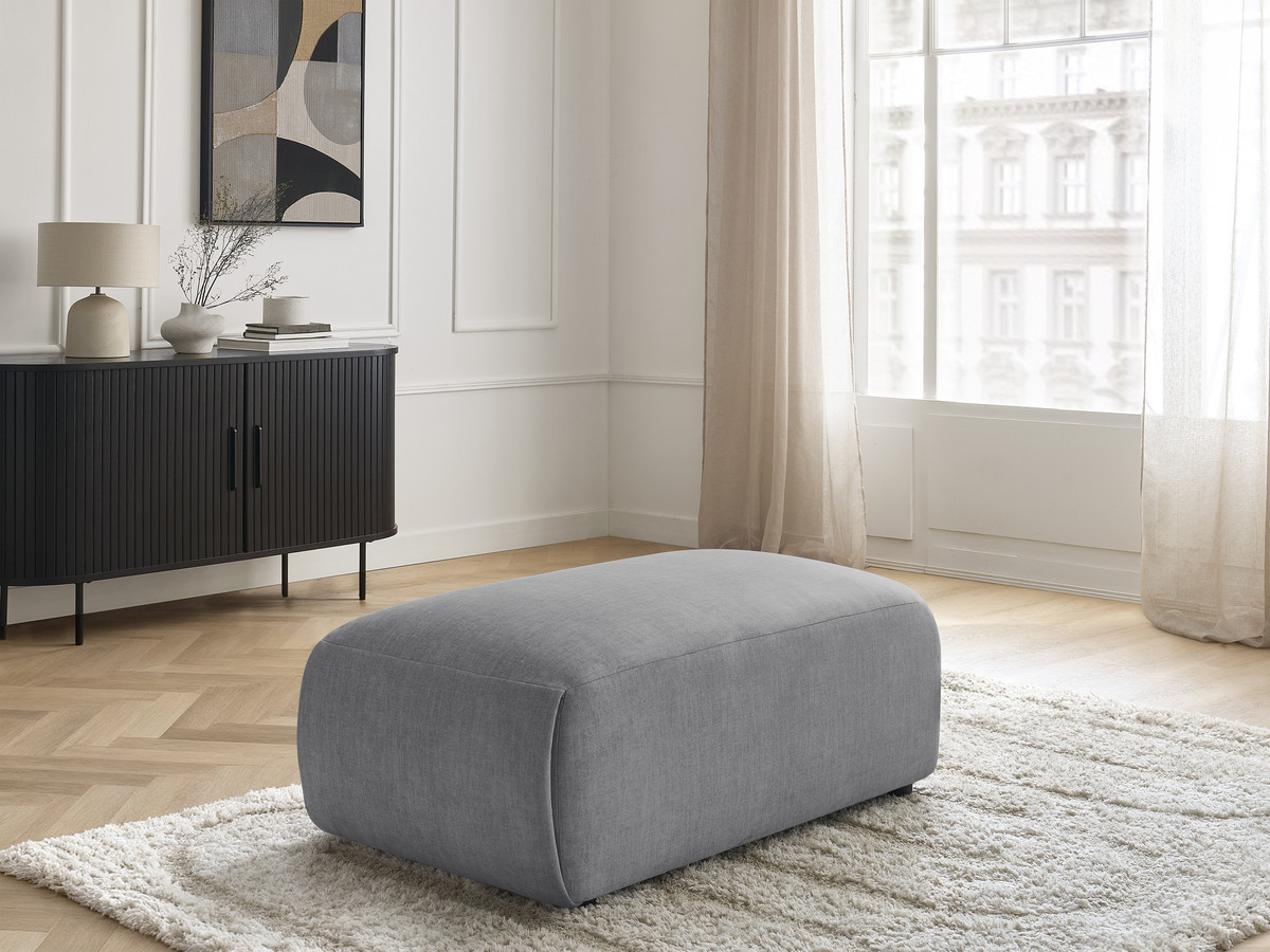 Pouf petit JANA velours gris foncé — vue 5