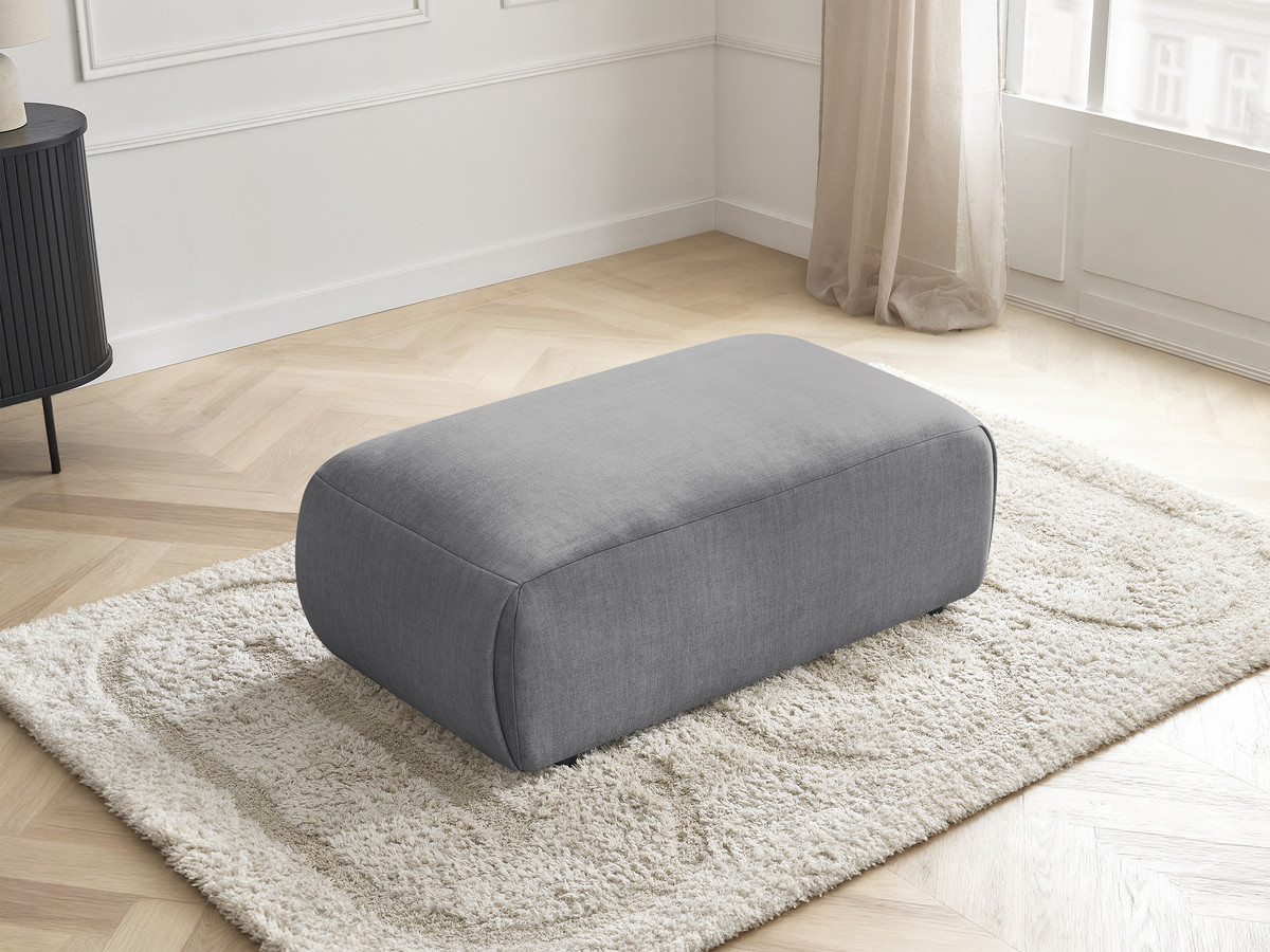 JANA kleine poef in fluwelen stof