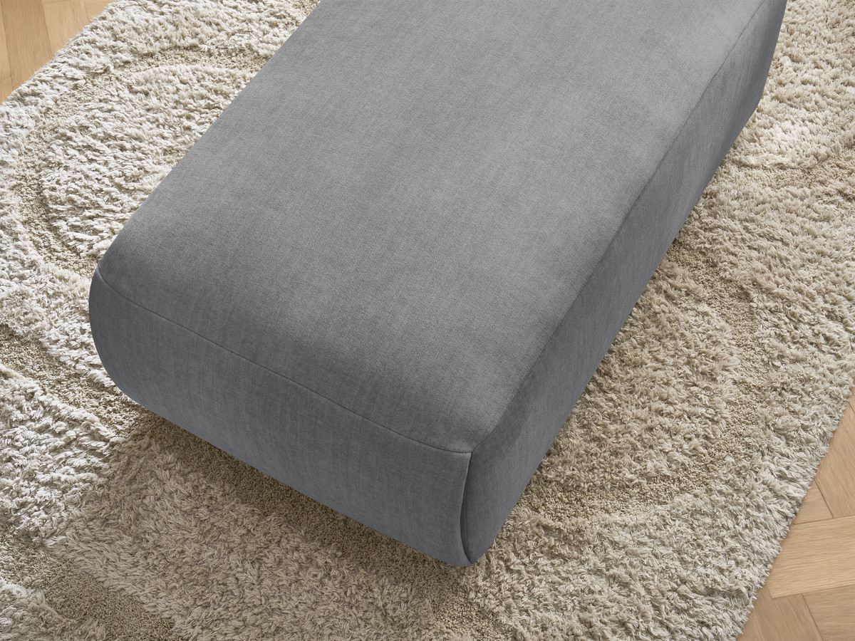 JANA kleine poef in fluwelen stof