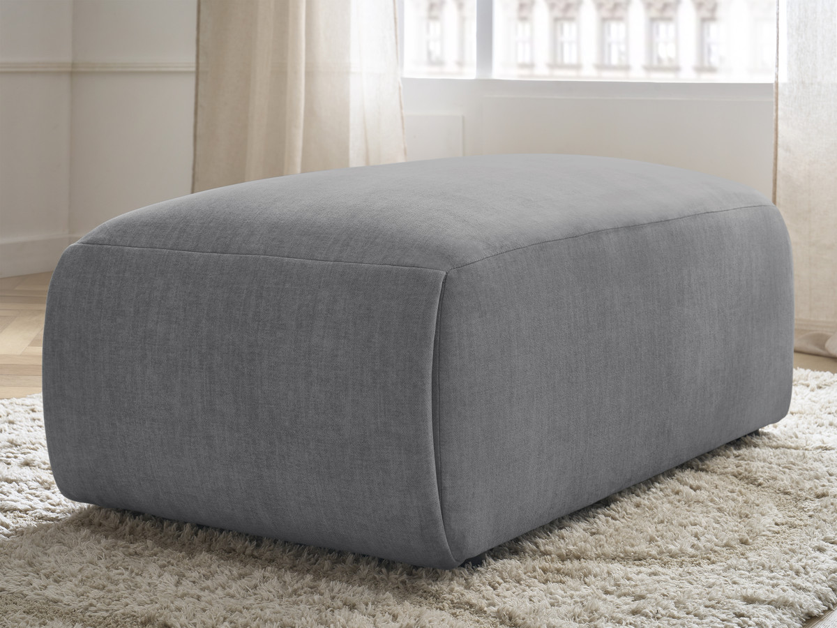 JANA kleine poef in fluwelen stof