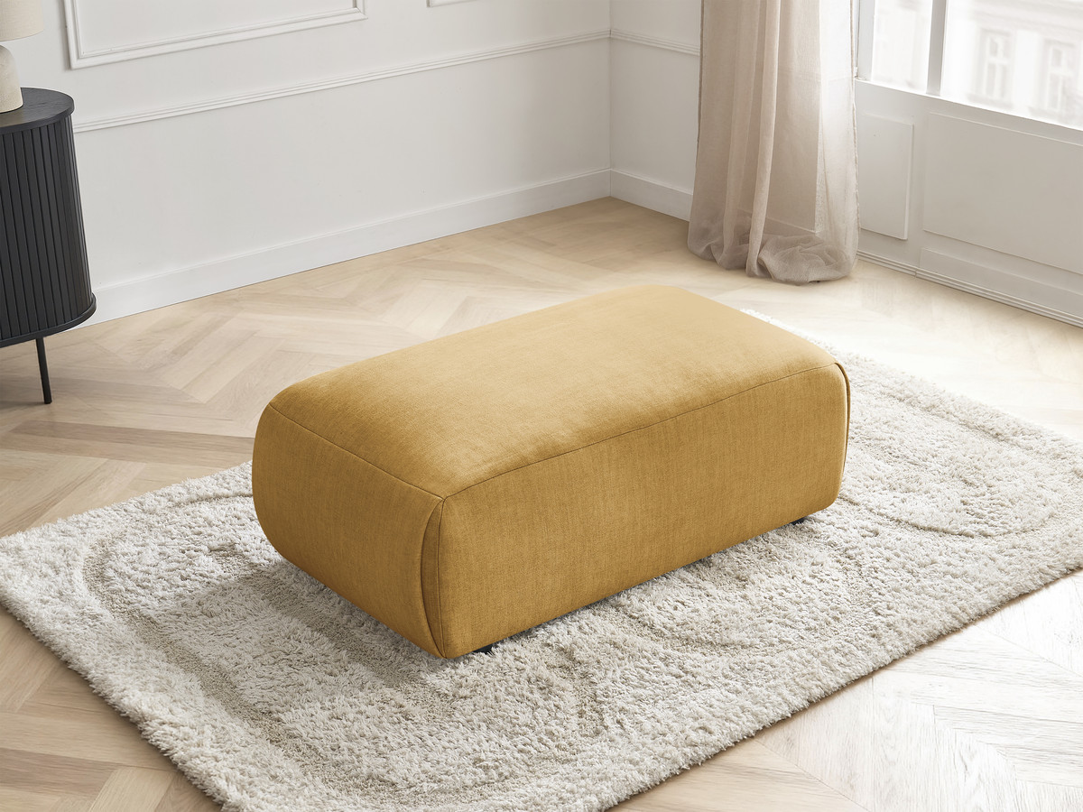 Pouf petit JANA velours jaune — vue 6