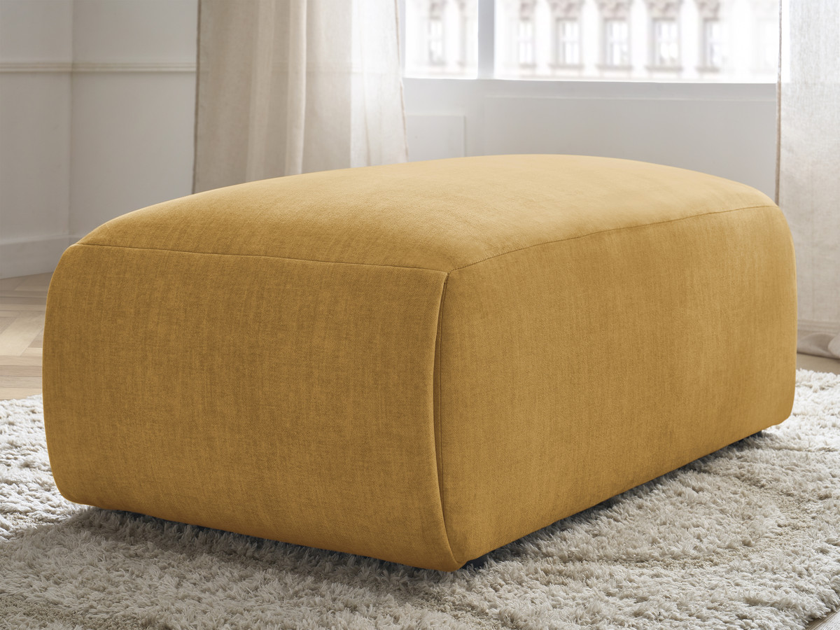 JANA kleine poef in fluwelen stof