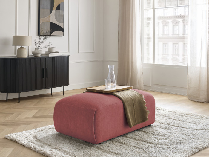 Pouf petit JANA tissu velours