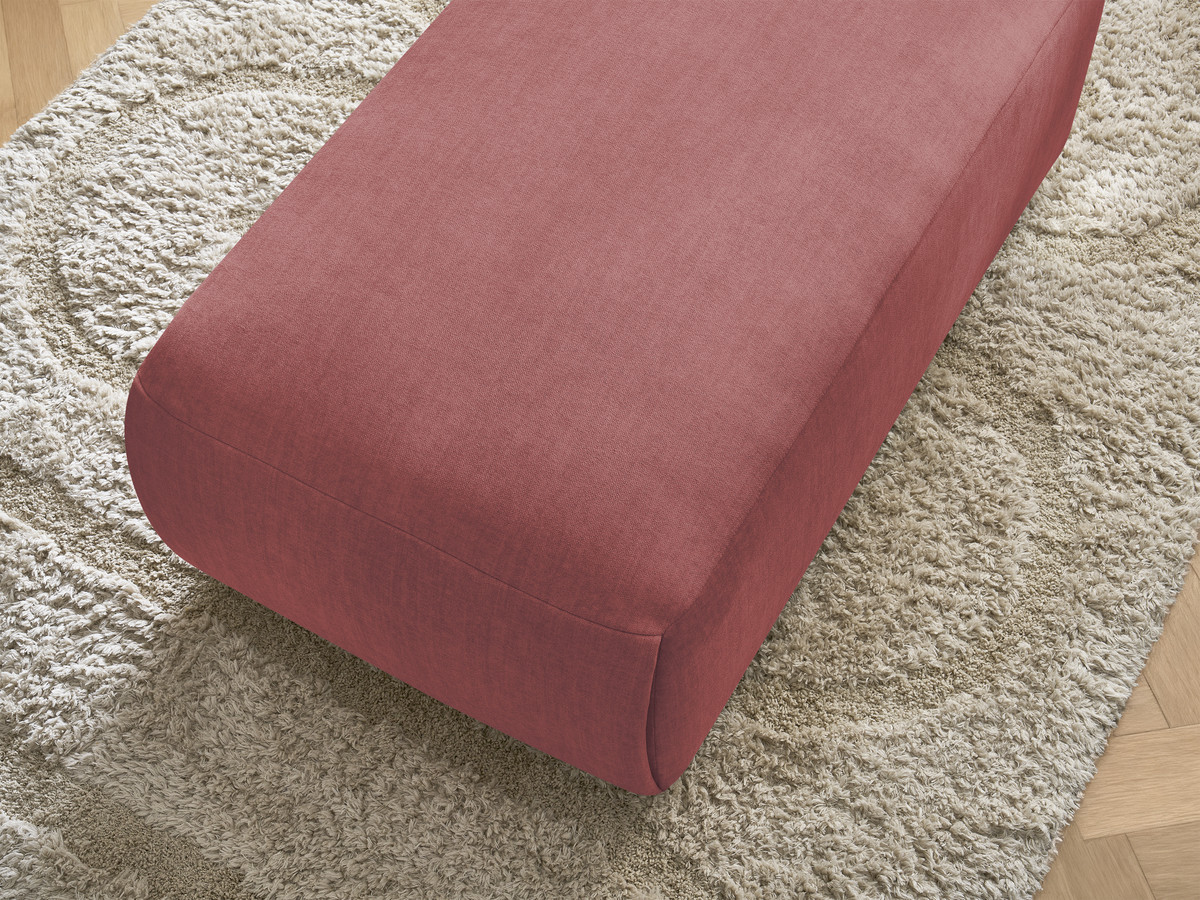 JANA kleine poef in fluwelen stof