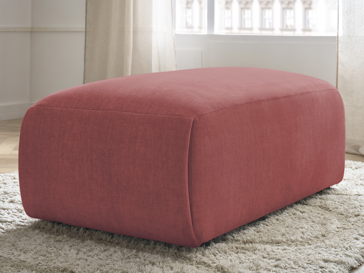 JANA kleine poef in fluwelen stof